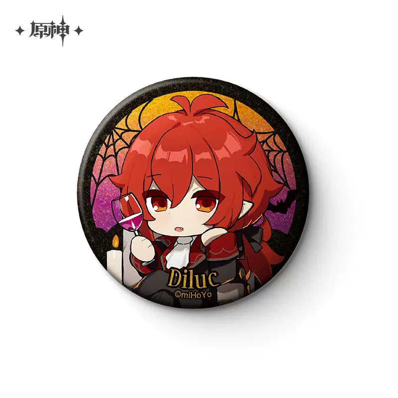 Genshin Impact Halloween Themed Series Chibi Character Badge