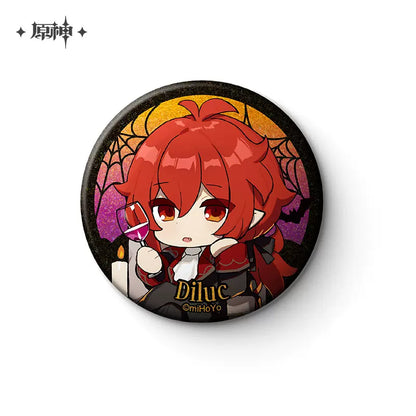 Genshin Impact Halloween Themed Series Chibi Character Badge