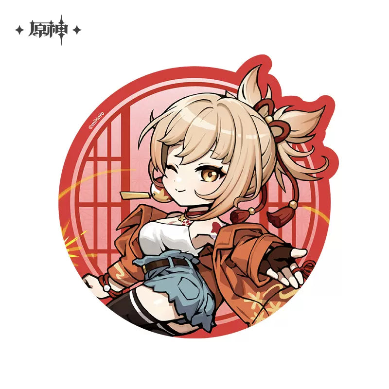 Genshin Impact Outdoor Outfit Themed Series Chibi Character Mousepad