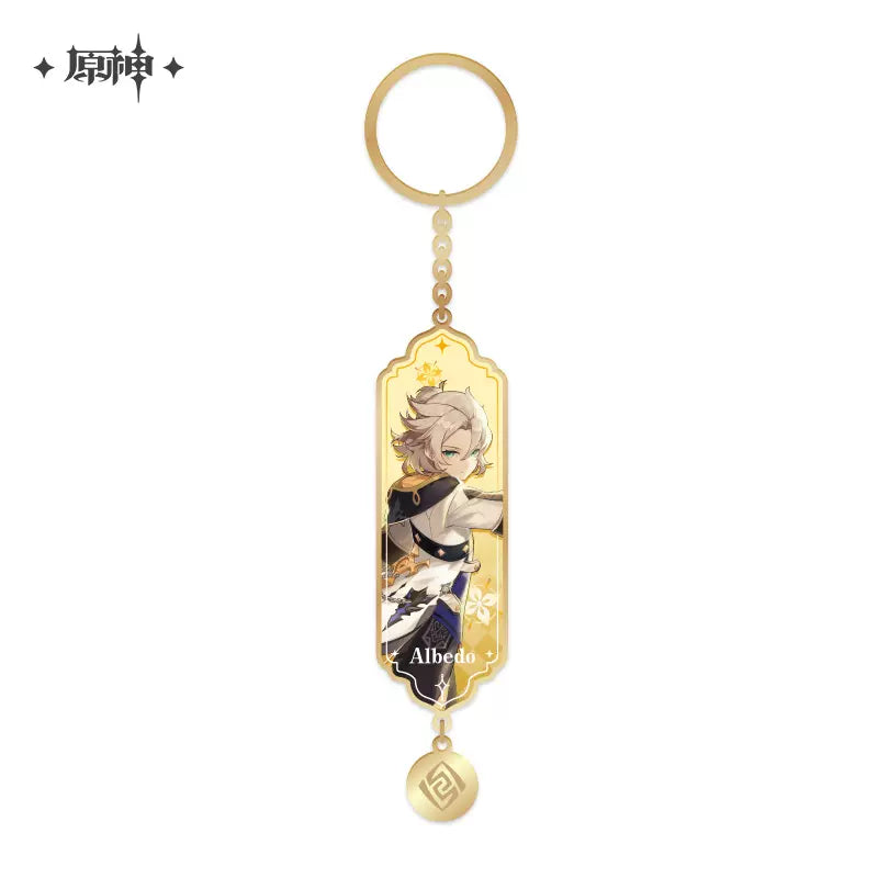 Genshin Impact Character Splash Art Series Metal Pendant Keychain