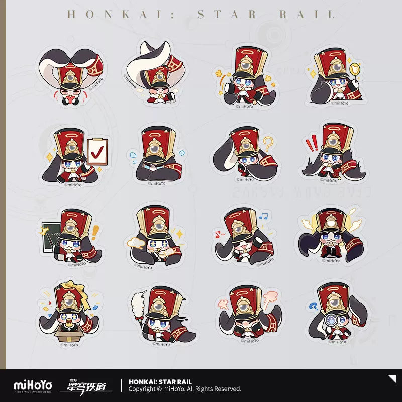 Honkai: Star Rail Pom-Pom Exhibition Hall Series Chibi Series Sticker Pack