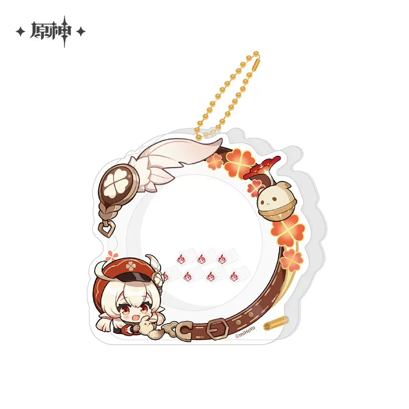 Genshin Impact Chibi Character Series Acrylic Badge Cover Keychain Vol 1