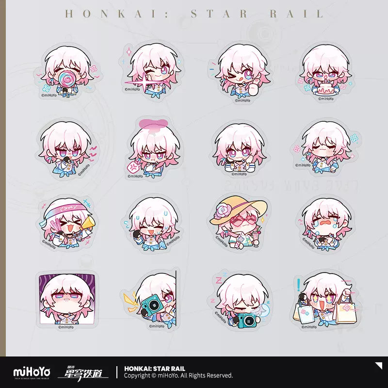 Honkai: Star Rail Pom-Pom Exhibition Hall Series Chibi Series Sticker Pack