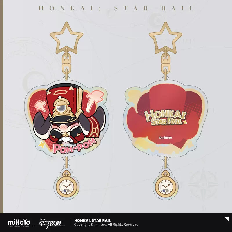 Honkai: Star Rail Pom-Pom Exhibition Hall Series Shy Acrylic Keychain (In-Stock)