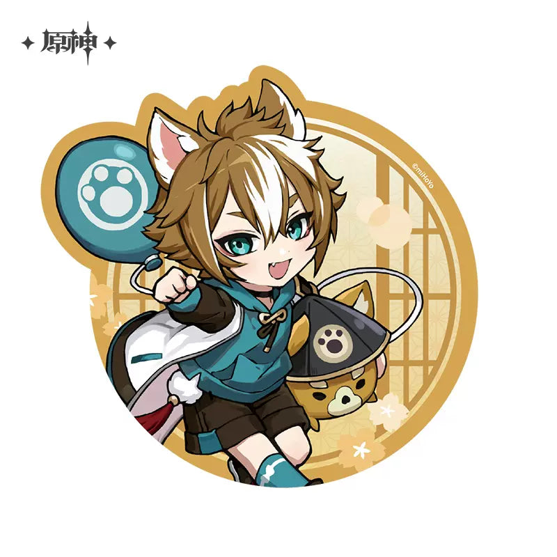 Genshin Impact Outdoor Outfit Themed Series Chibi Character Mousepad