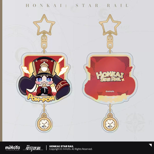 Honkai: Star Rail Pom-Pom Exhibition Hall Series Golden Carriage Acrylic Keychain (In-Stock)