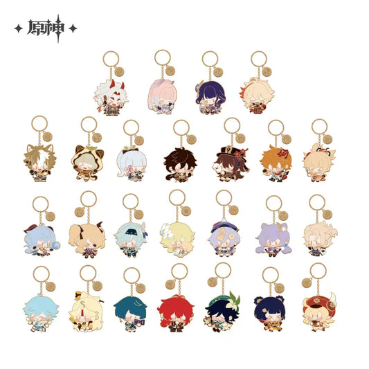 Genshin Impact Chibi Character Metal Keychain