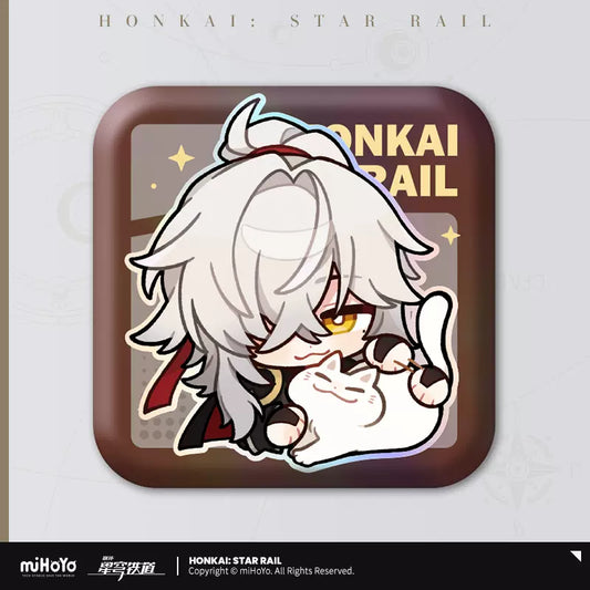 Honkai: Star Rail Pom-Pom Exhibition Hall Series Square Badge Jing Yuan (In-Stock)