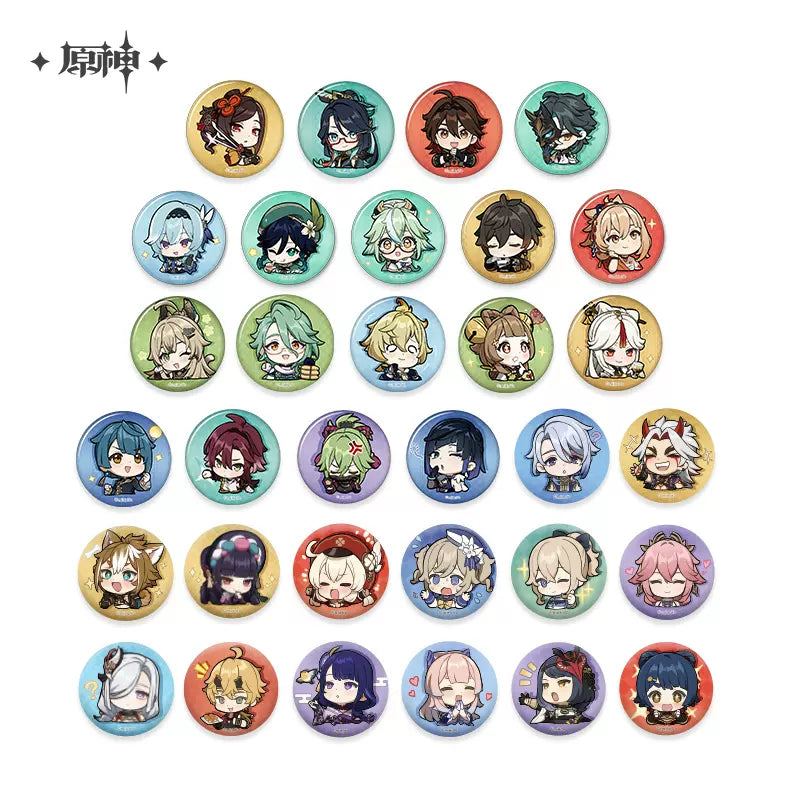 Genshin Impact Chibi Emoticon Series Badge Vol 1