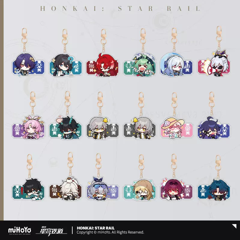 Honkai: Star Rail Pom-Pom Exhibition Hall Series Acrylic Pendant Keychain