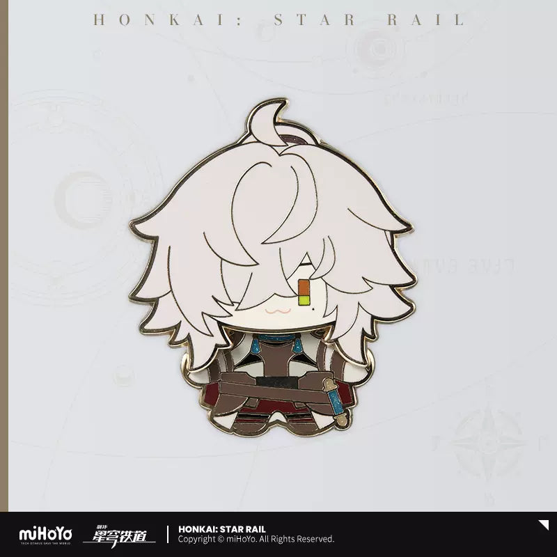 Honkai:Star Rail Chibi Doll Series Rocking Head Metal Pin Badge (In-Stock)