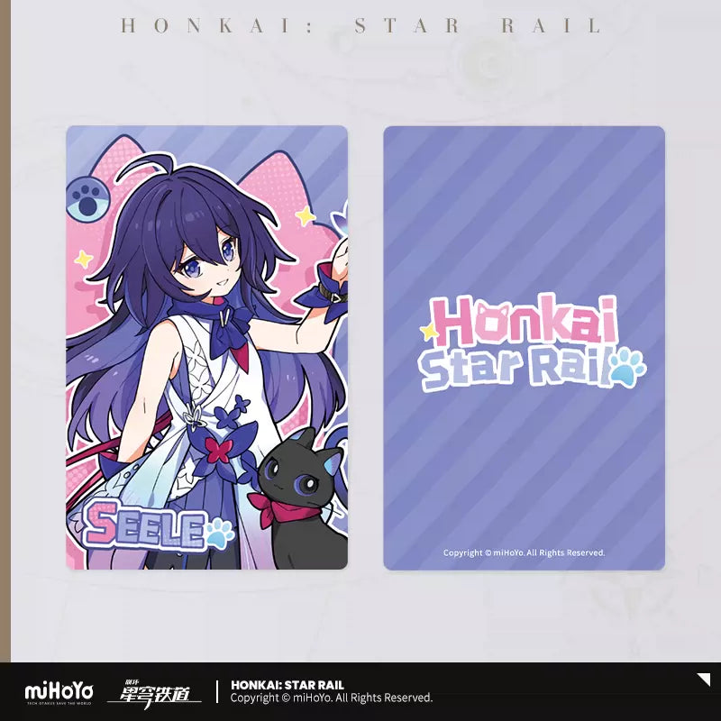 Honkai:Star Rail Tiny Cat Series Laser Ticket Card