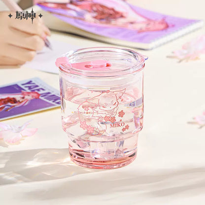 Genshin Impact Yae Miko Fox Glass Tumbler Cup