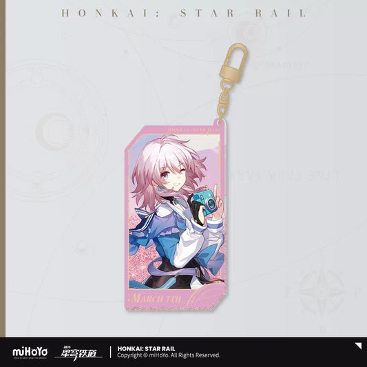 Honkai:Star Rail Star Invitation Series Reflective Quicksand Acrylic Keychain March 7th (In-Stock)