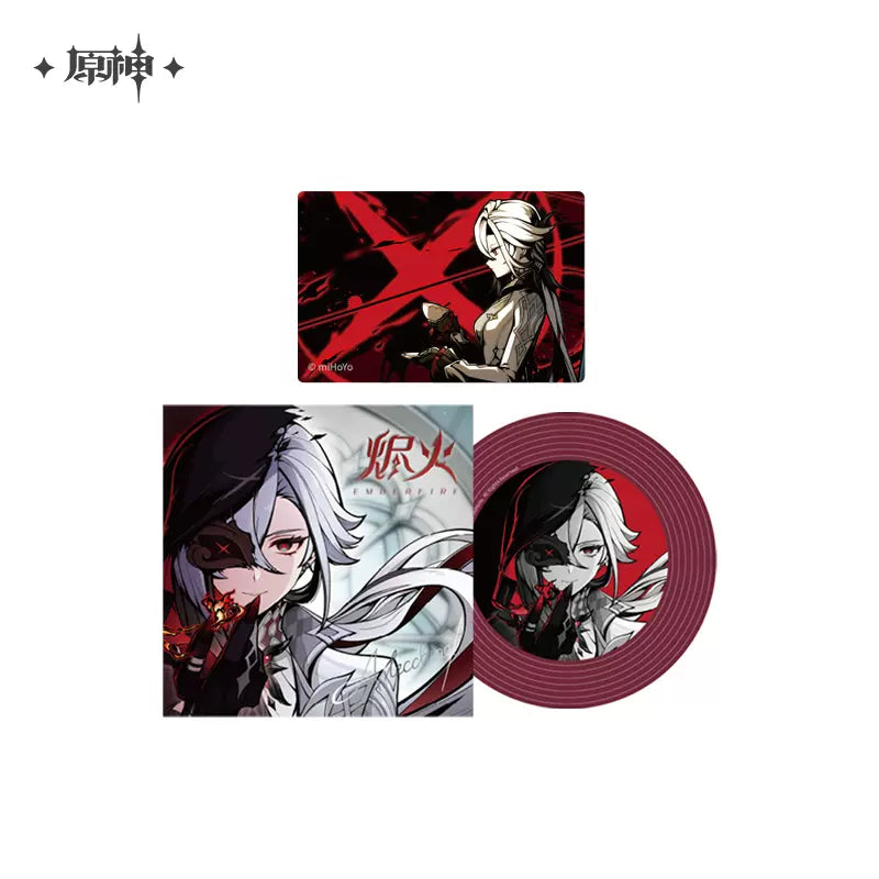 Genshin Impact x QQ Arlecchino <Emberfire> Music Album Acrylic Ornament Set (In-Stock)