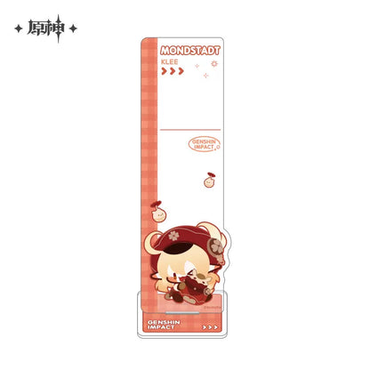 Genshin Impact Chibi Character Sticky Notepad Stand