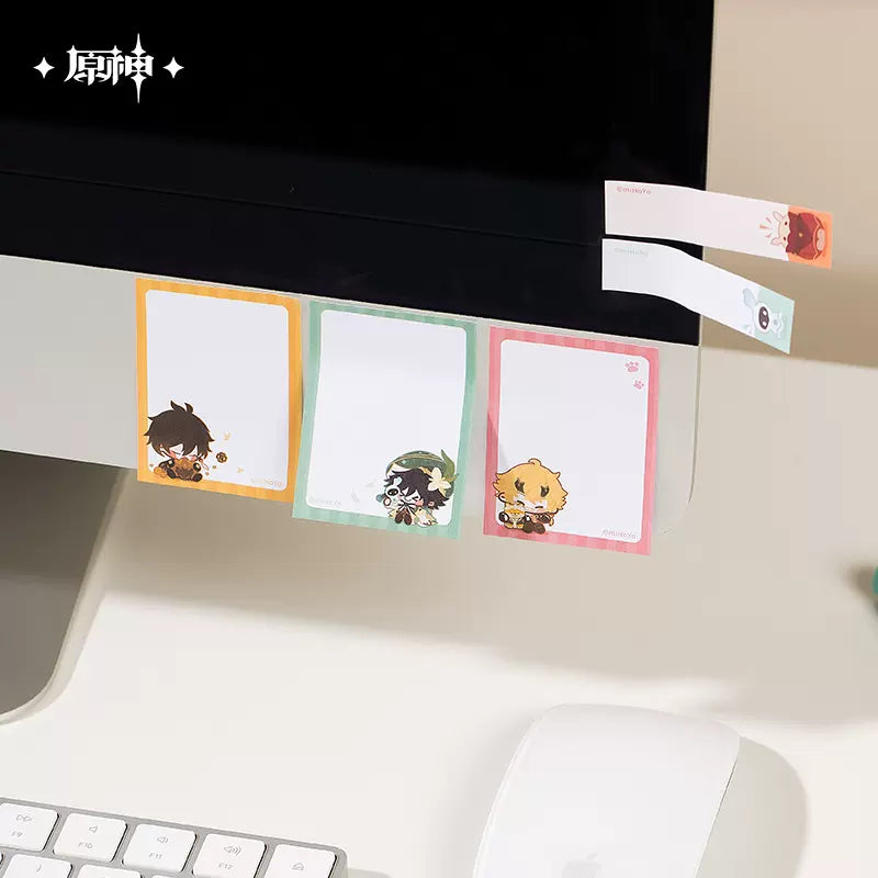 Genshin Impact Chibi Character Sticky Notepad Set