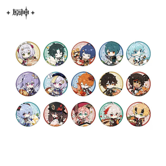 Genshin Impact Delicious Party Themed Series Character Badge Vol 1