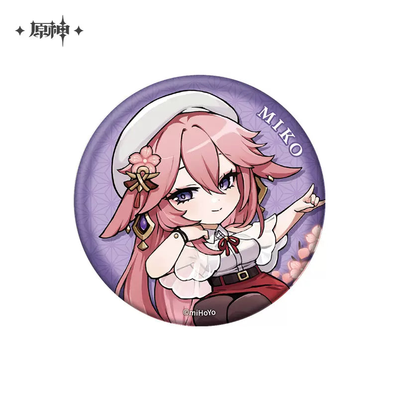 Genshin Impact Outdoor Outfit Themed Series Chibi Character Badge