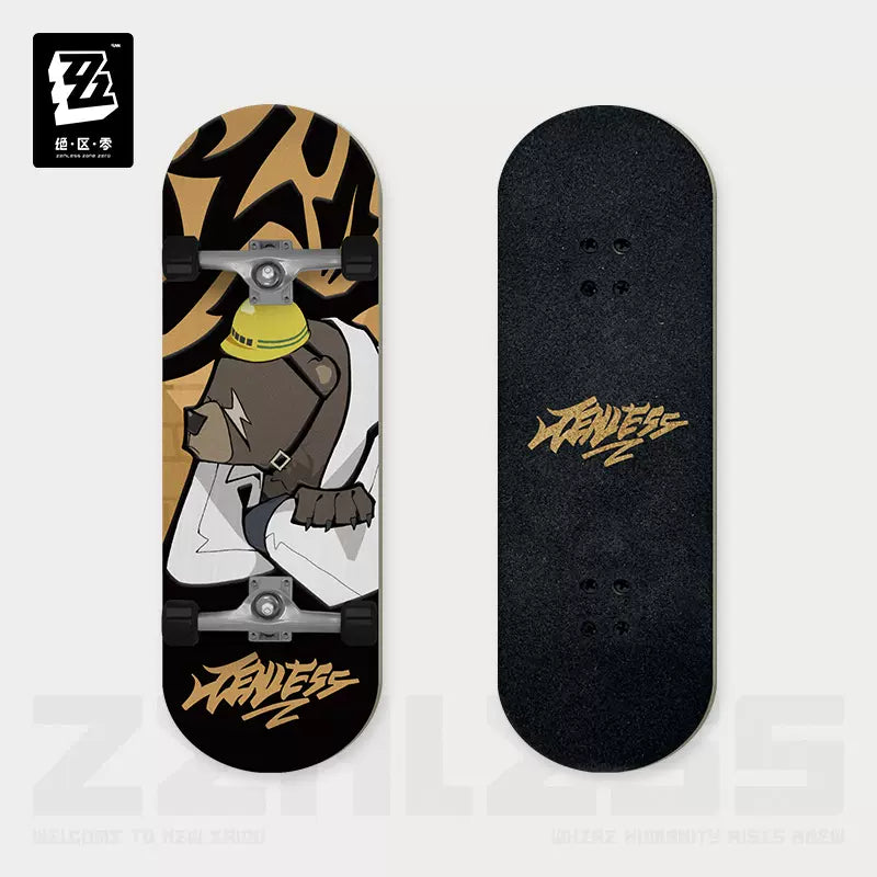 Zenless Zone Zero Ridu Series Chibi Finger Skateboard Keychain Belobog Heavy Industries