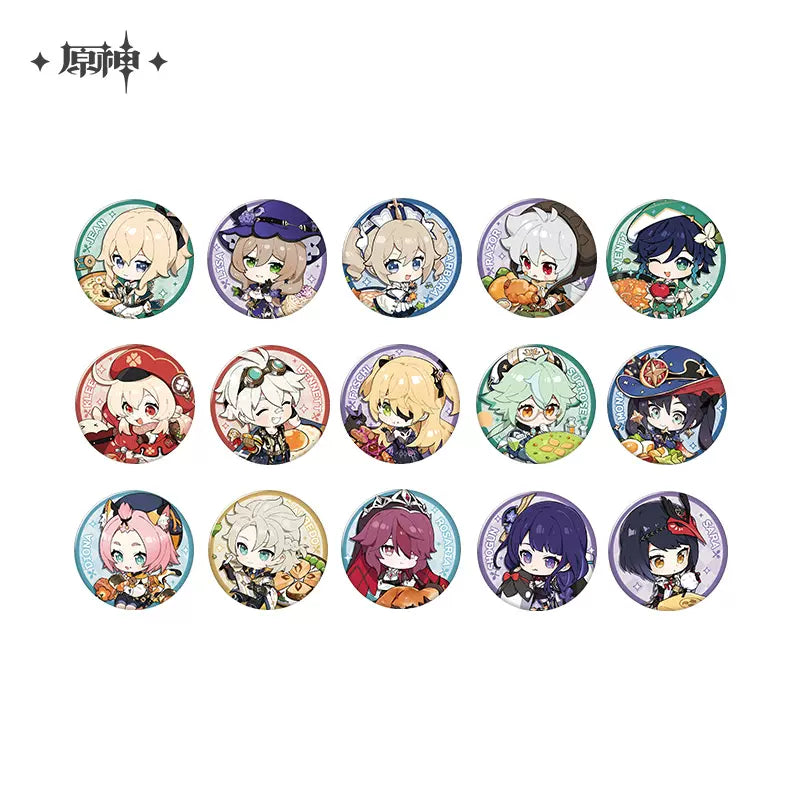 Genshin Impact Delicious Party Themed Series Character Badge Vol 2