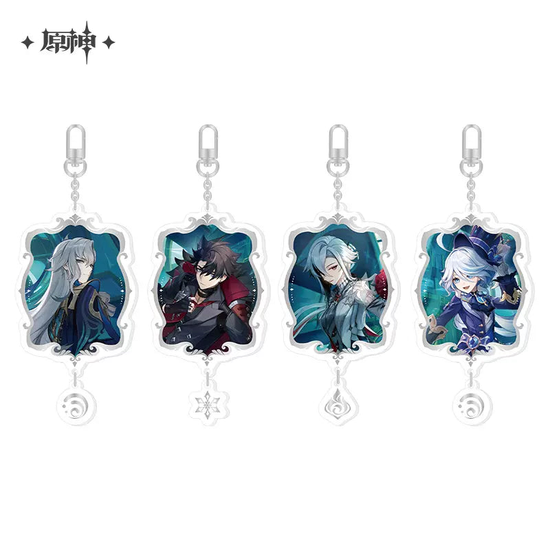 Genshin Impact Fontaine Themed Acrylic Pendant Keychain