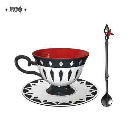 Genshin Impact [Dire Balemoon] Arlecchino Theme Impression Afternoon Tea Cup And Saucer Set