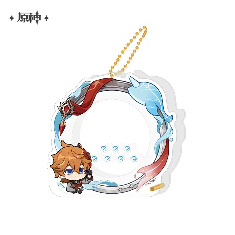 Genshin Impact Chibi Character Series Acrylic Badge Cover Keychain Vol 1