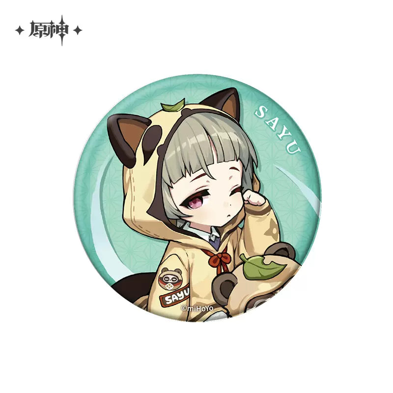 Genshin Impact Outdoor Outfit Themed Series Chibi Character Badge