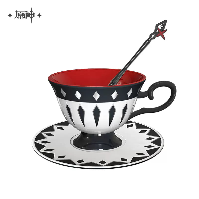 Genshin Impact [Dire Balemoon] Arlecchino Theme Impression Afternoon Tea Cup And Saucer Set