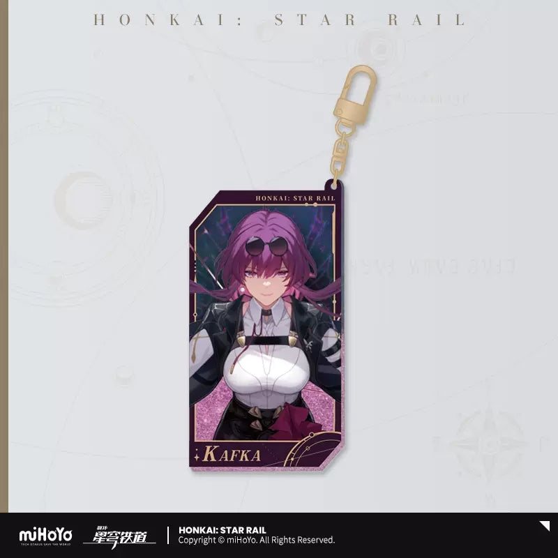 Honkai:Star Rail Star Invitation Series Reflective Quicksand Acrylic Keychain Kafka (In-Stock)