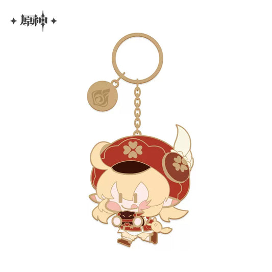 Genshin Impact Chibi Character Metal Keychain Raiden Shogun (In-Stock)