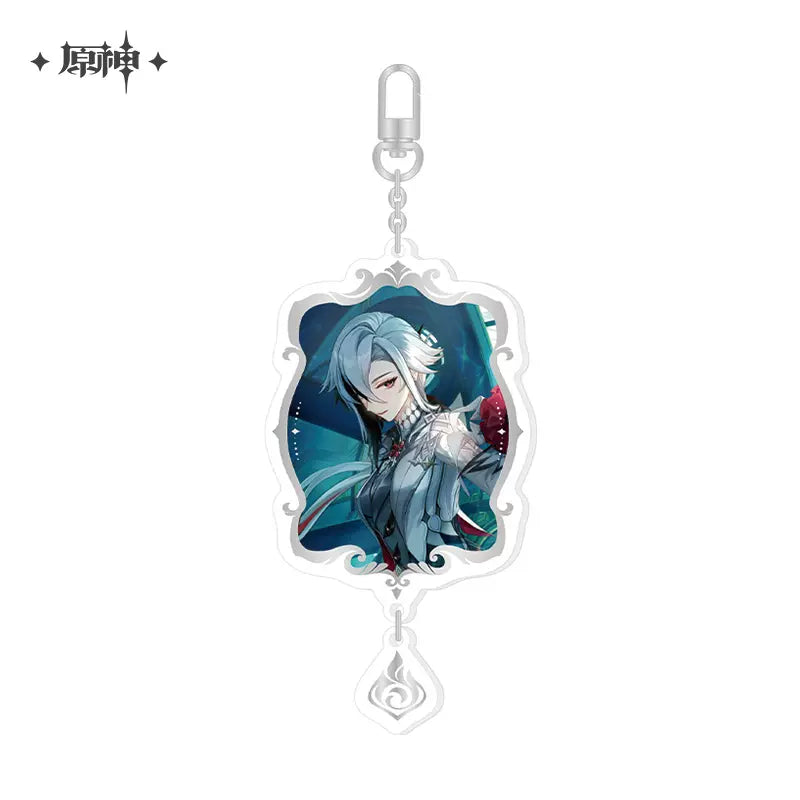 Genshin Impact Fontaine Themed Acrylic Pendant Keychain