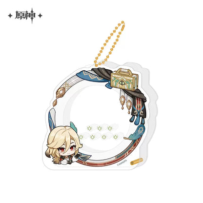 Genshin Impact Chibi Character Series Acrylic Badge Cover Keychain Vol 1