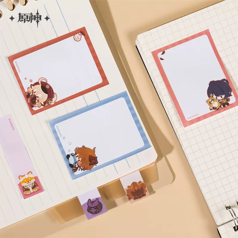 Genshin Impact Chibi Character Sticky Notepad Set