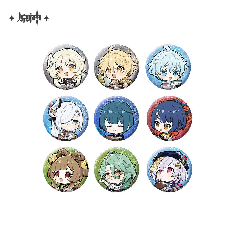 Genshin Impact The Exquisite Night Chimes Chibi Series Badge Set