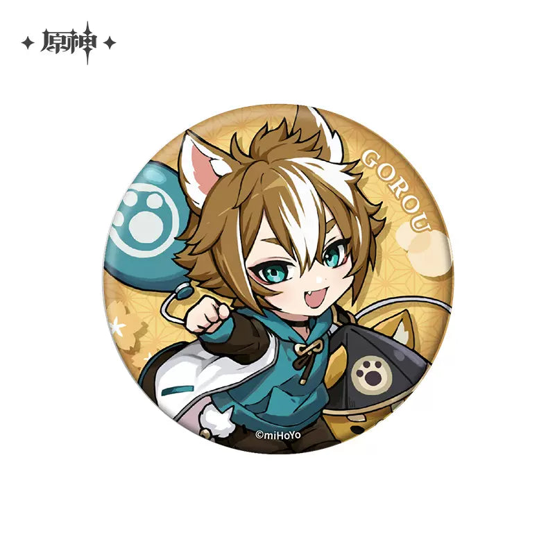 Genshin Impact Outdoor Outfit Themed Series Chibi Character Badge