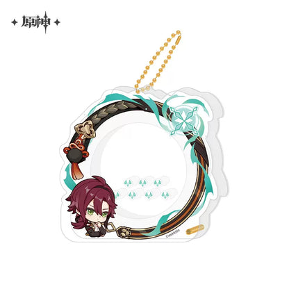 Genshin Impact Chibi Character Series Acrylic Badge Cover Keychain Vol 1