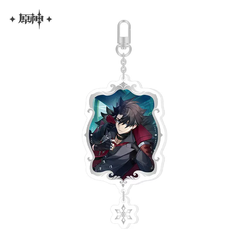 Genshin Impact Fontaine Themed Acrylic Pendant Keychain