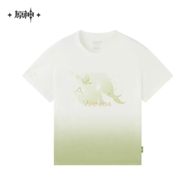 Genshin Impact Nahida Themed T-Shirt Gradient silhouette