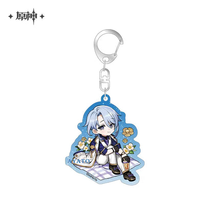 Genshin Impact Outdoor Outfit Themed Series Chibi Character Keychain