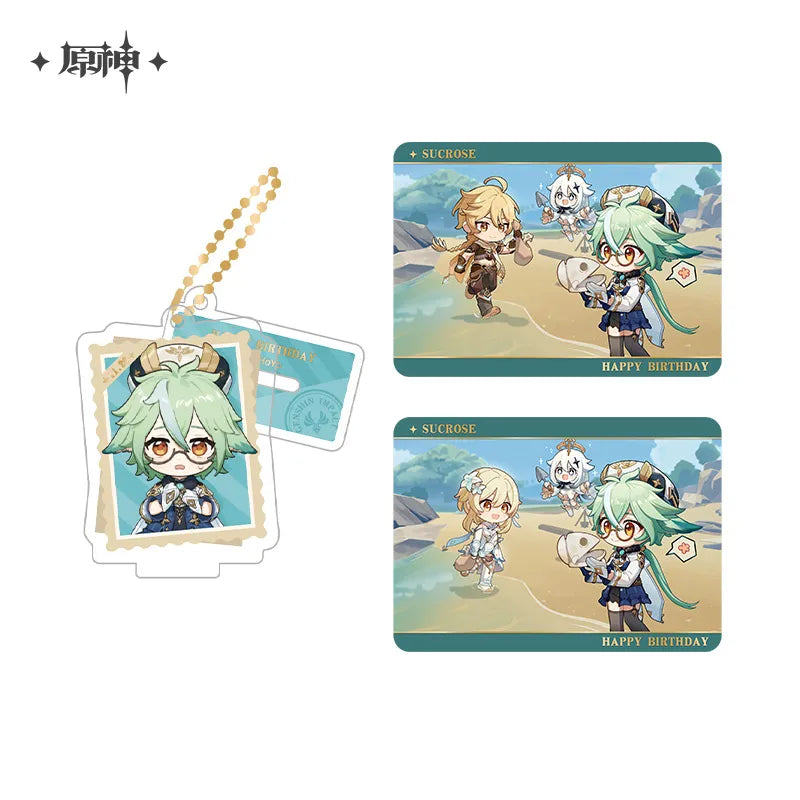 Genshin Impact Photo Reminiscing Series Acrylic Keychain Standee & Card Set Vol 5