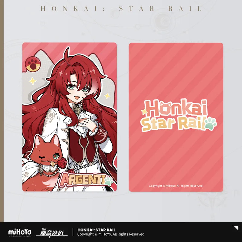 Honkai:Star Rail Tiny Cat Series Laser Ticket Card