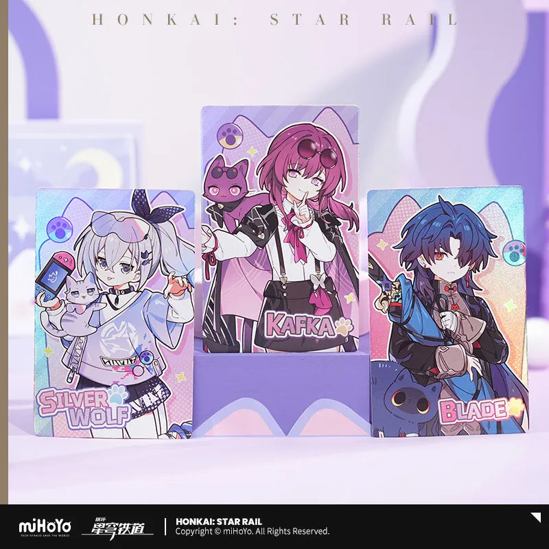 Honkai:Star Rail Tiny Cat Series Laser Ticket Card