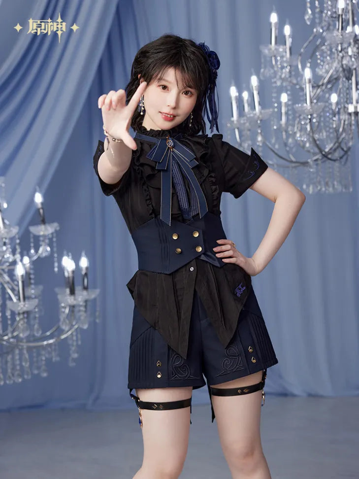 Genshin Impact Theme Impression Furina Short-Sleeved Waist Blouse w/ Bonus