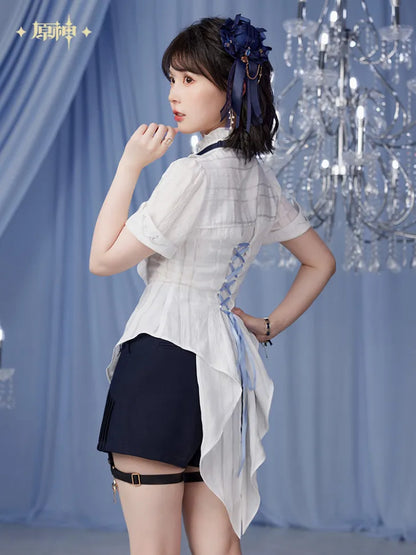 Genshin Impact Theme Impression Furina Short-Sleeved Waist Blouse w/ Bonus