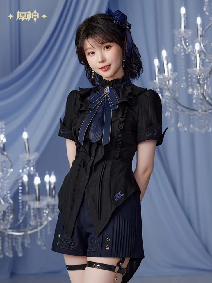 Genshin Impact Theme Impression Furina Short-Sleeved Waist Blouse w/ Bonus
