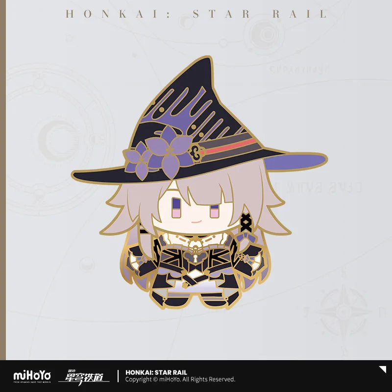 Honkai:Star Rail Chibi Doll Series Rocking Head Metal Pin Badge