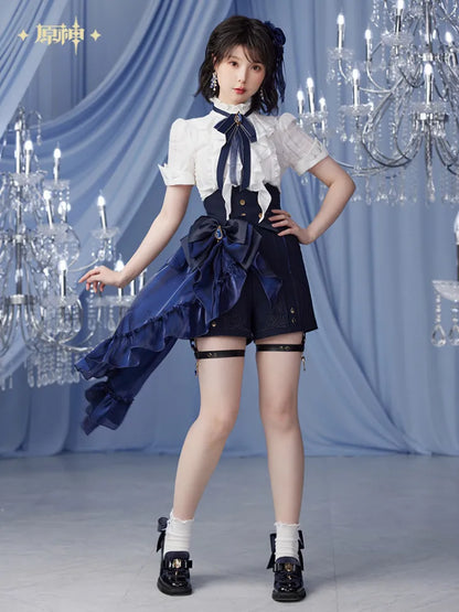 Genshin Impact Theme Impression Furina Short-Sleeved Waist Blouse w/ Bonus