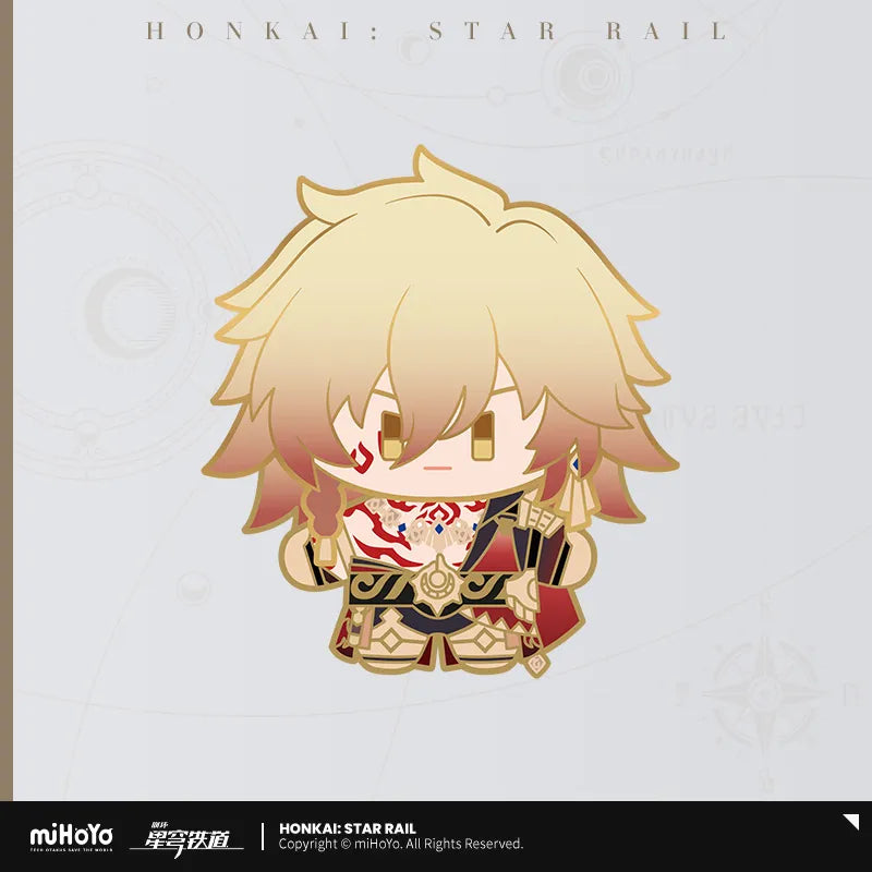 Honkai:Star Rail Chibi Doll Series Rocking Head Metal Pin Badge